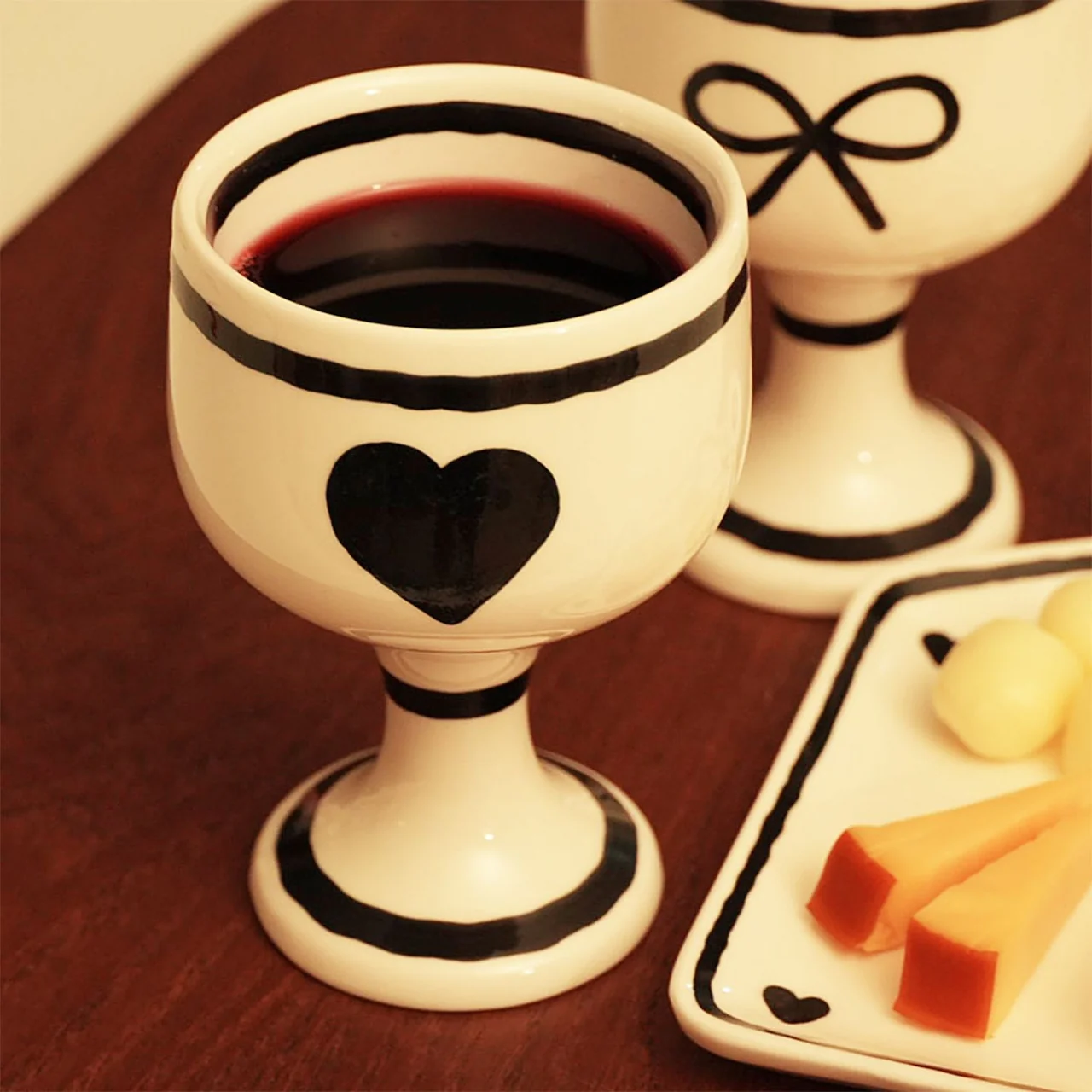 Ribbon & Heart Wine Glass (Set of 2) - Image 3