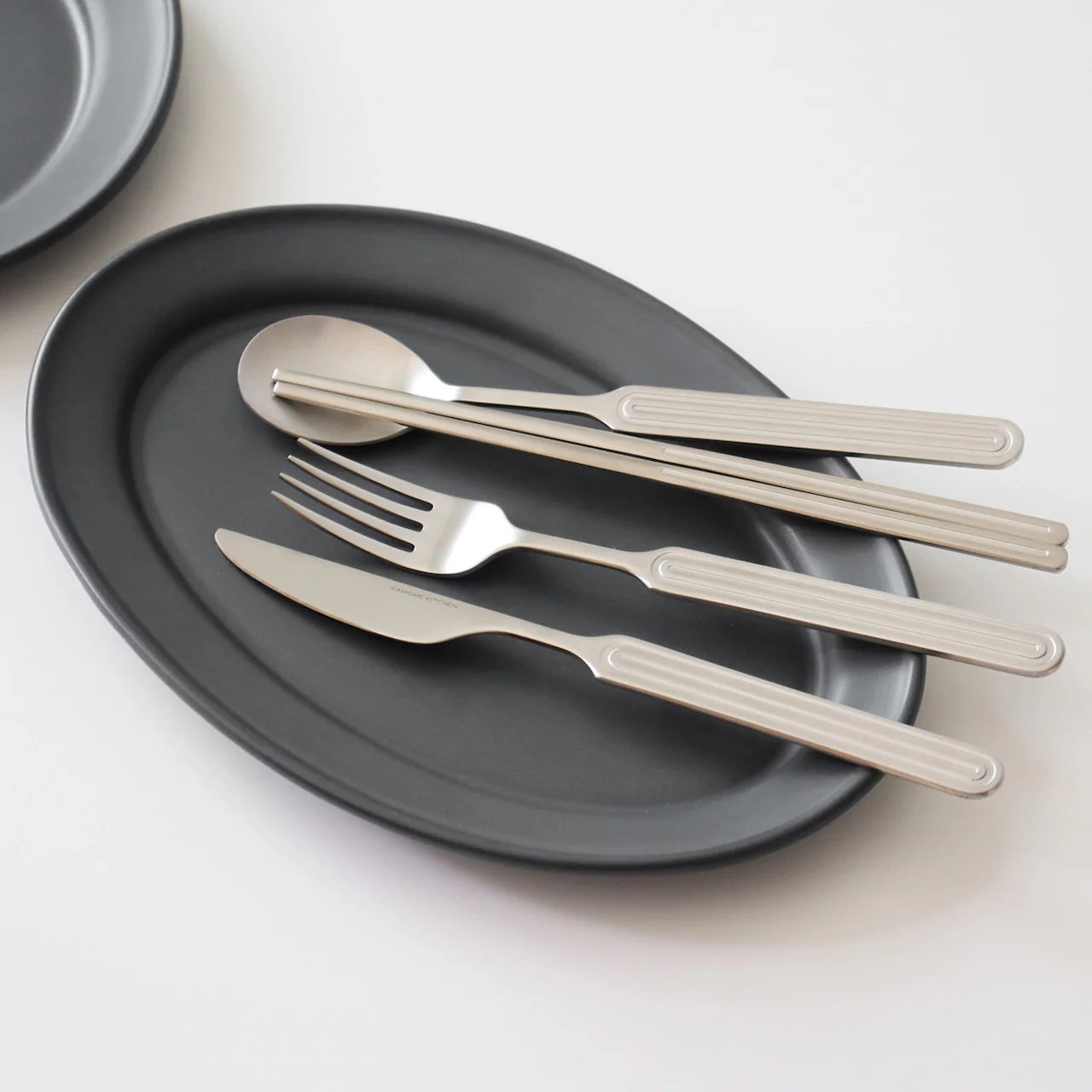 Ridge Stainless Steel Full Flatware Set for 2 (8-Piece) - Image 4