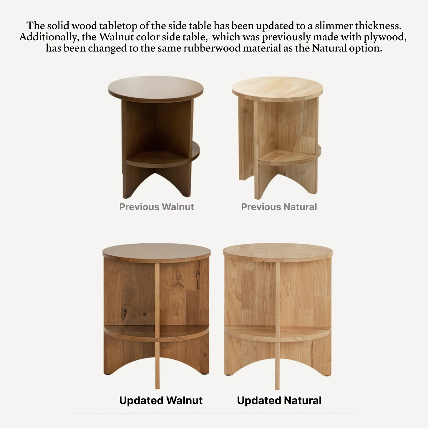 Round Wood Side Table with Built-in Bookshelf - Image 9