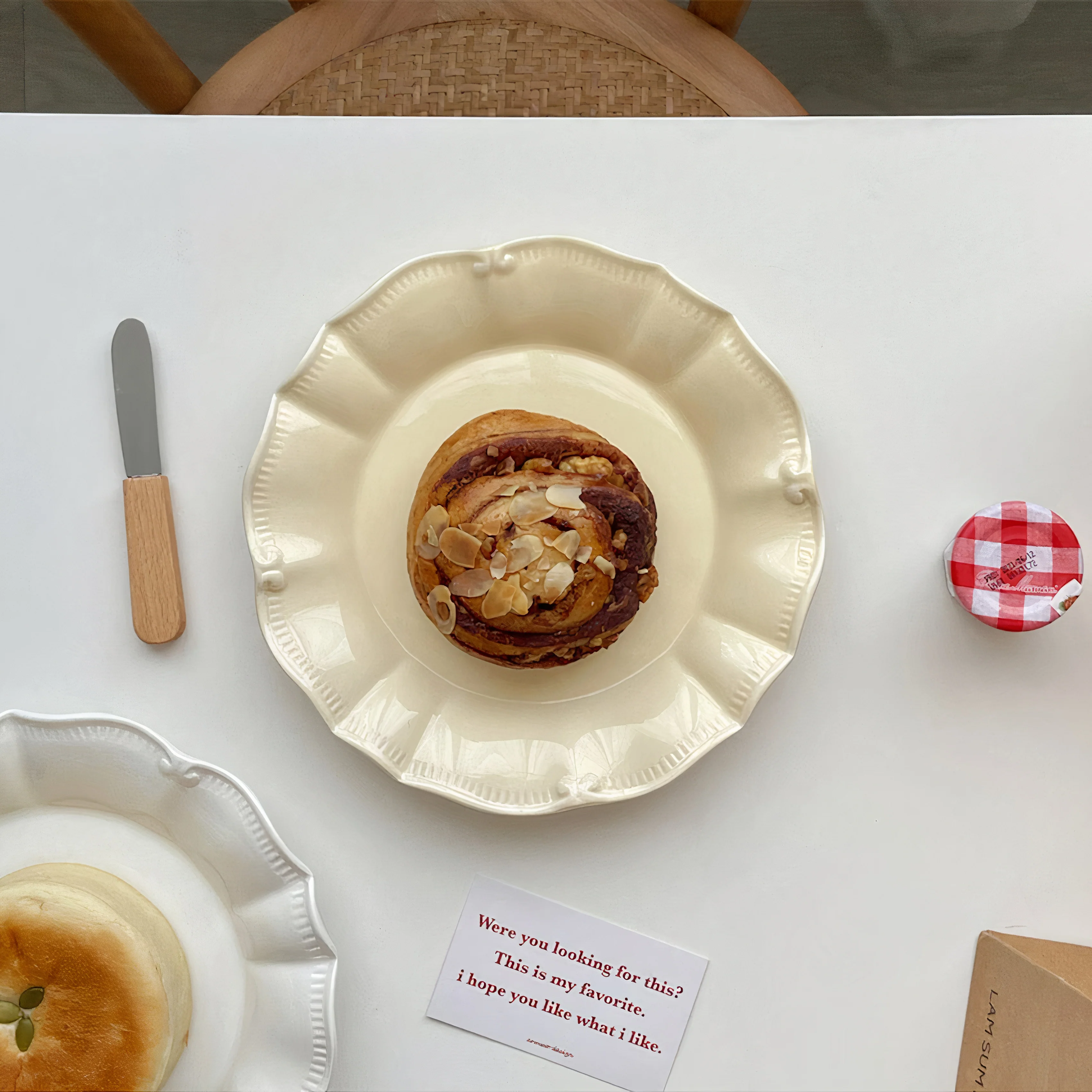 Ruffled Ceramic Dessert Plate - Image 4