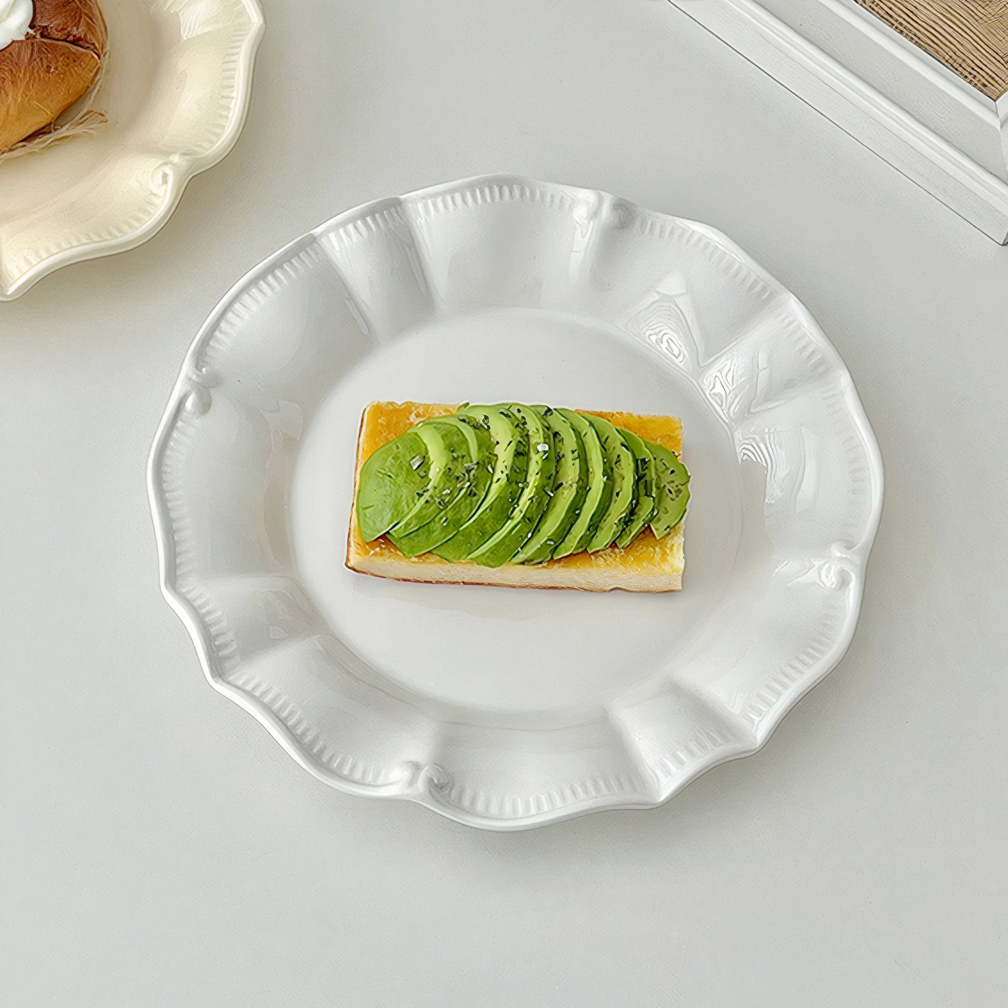 Ruffled Ceramic Dessert Plate - Image 5