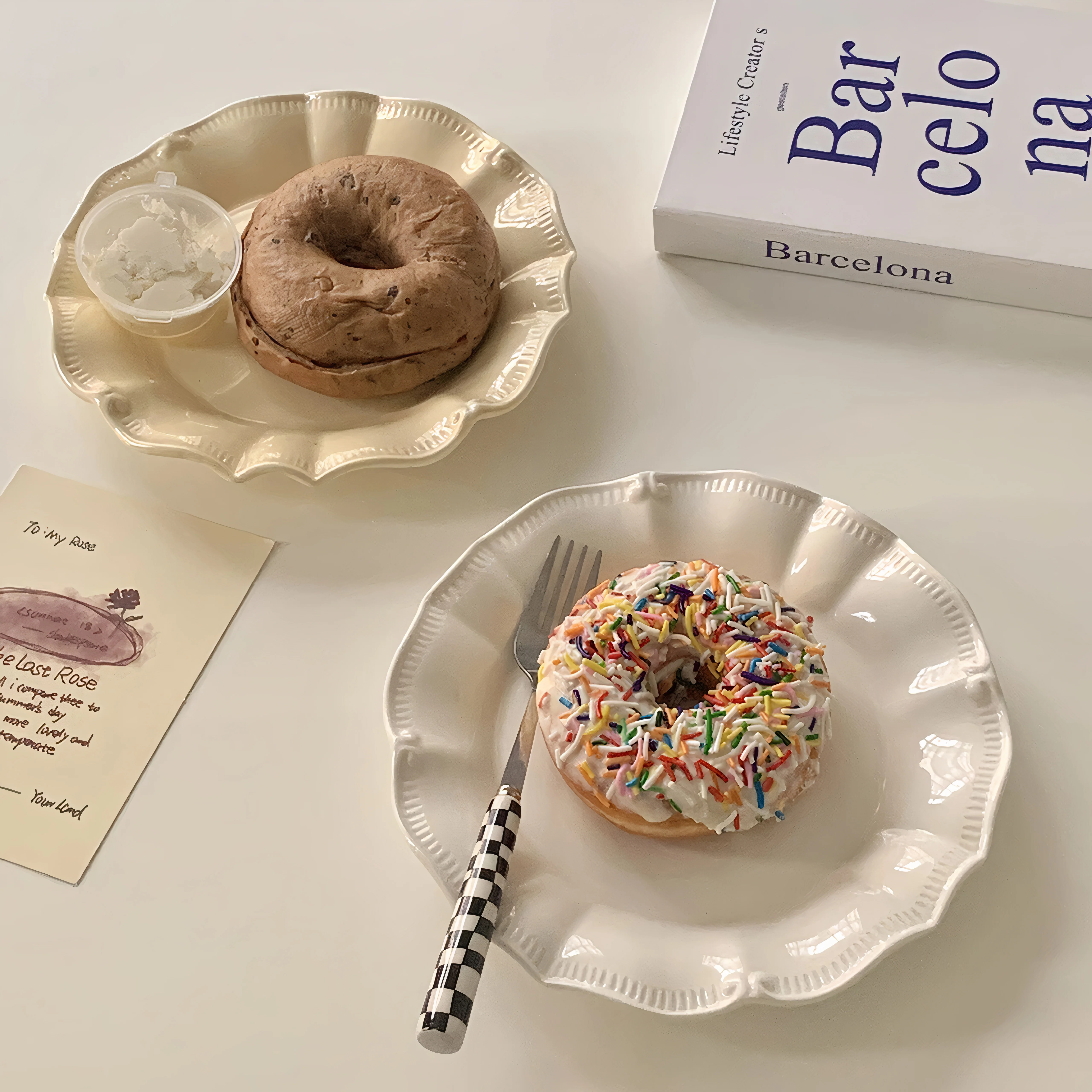 Ruffled Ceramic Dessert Plate - Image 6