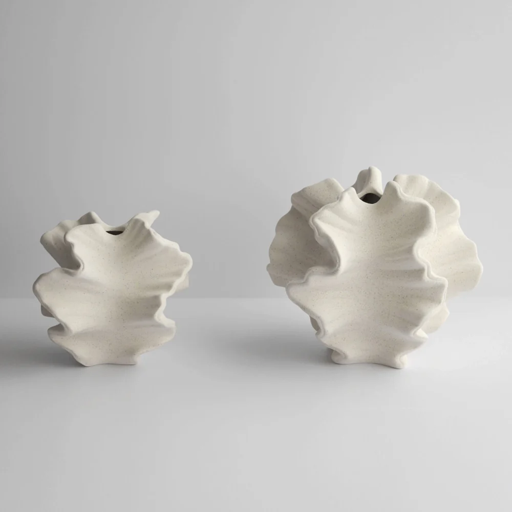 Ruffled Ceramic Vase - Image 3