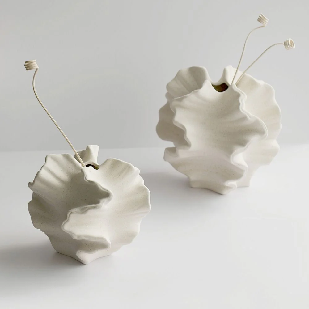 Ruffled Ceramic Vase - Image 4