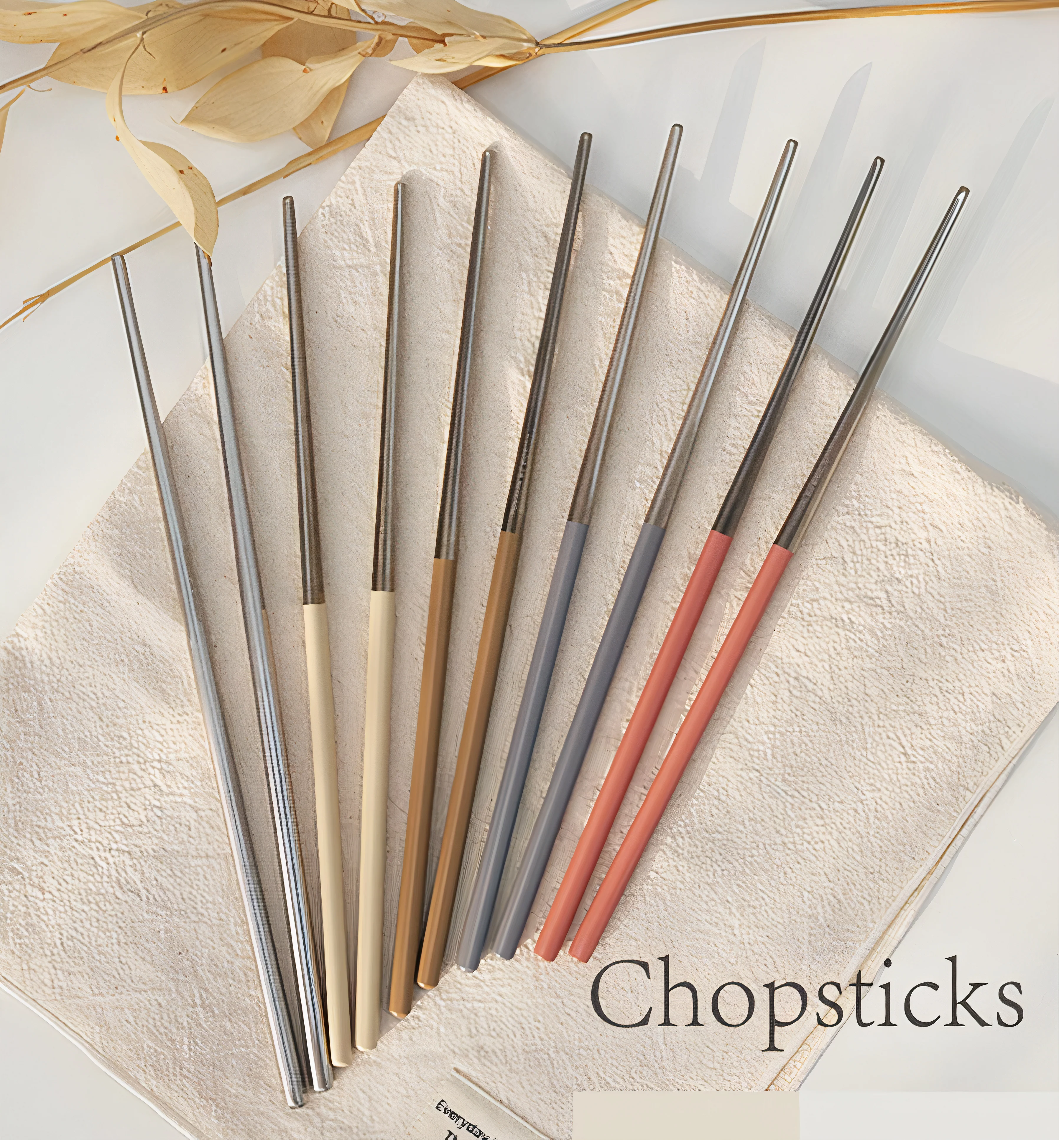 Seoul Minimalist Matte Spoon & Chopstick Set for 4 (8-Piece) - Image 5