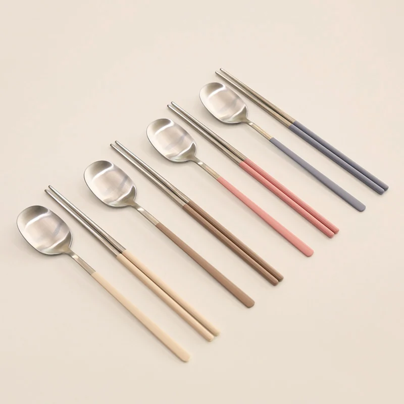 Seoul Minimalist Matte Spoon & Chopstick Set for 4 (8-Piece) - Image 6