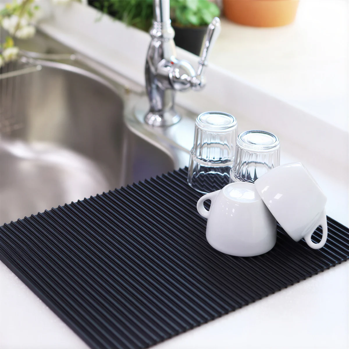 Silicone Drying Mat Dish Rack - Image 4