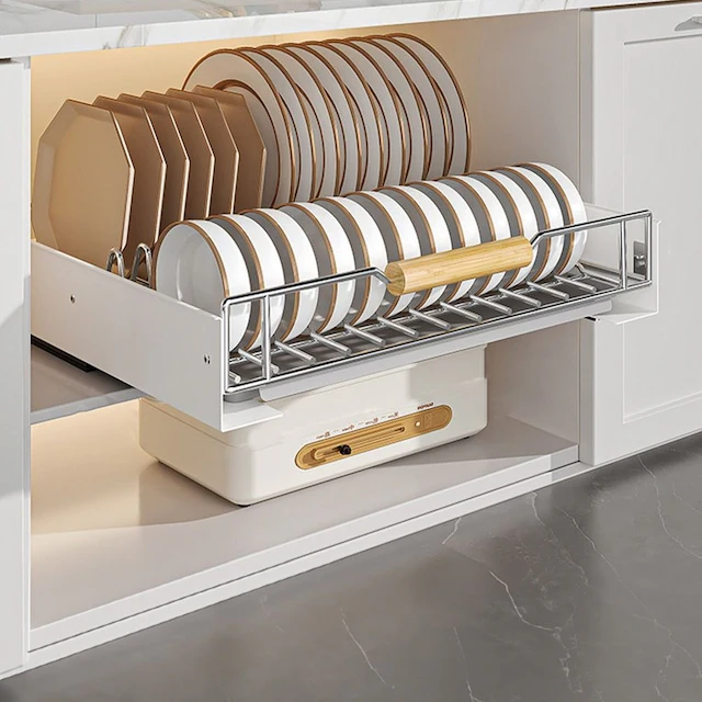 Sliding Dish Rack with Wood Handles - Image 5