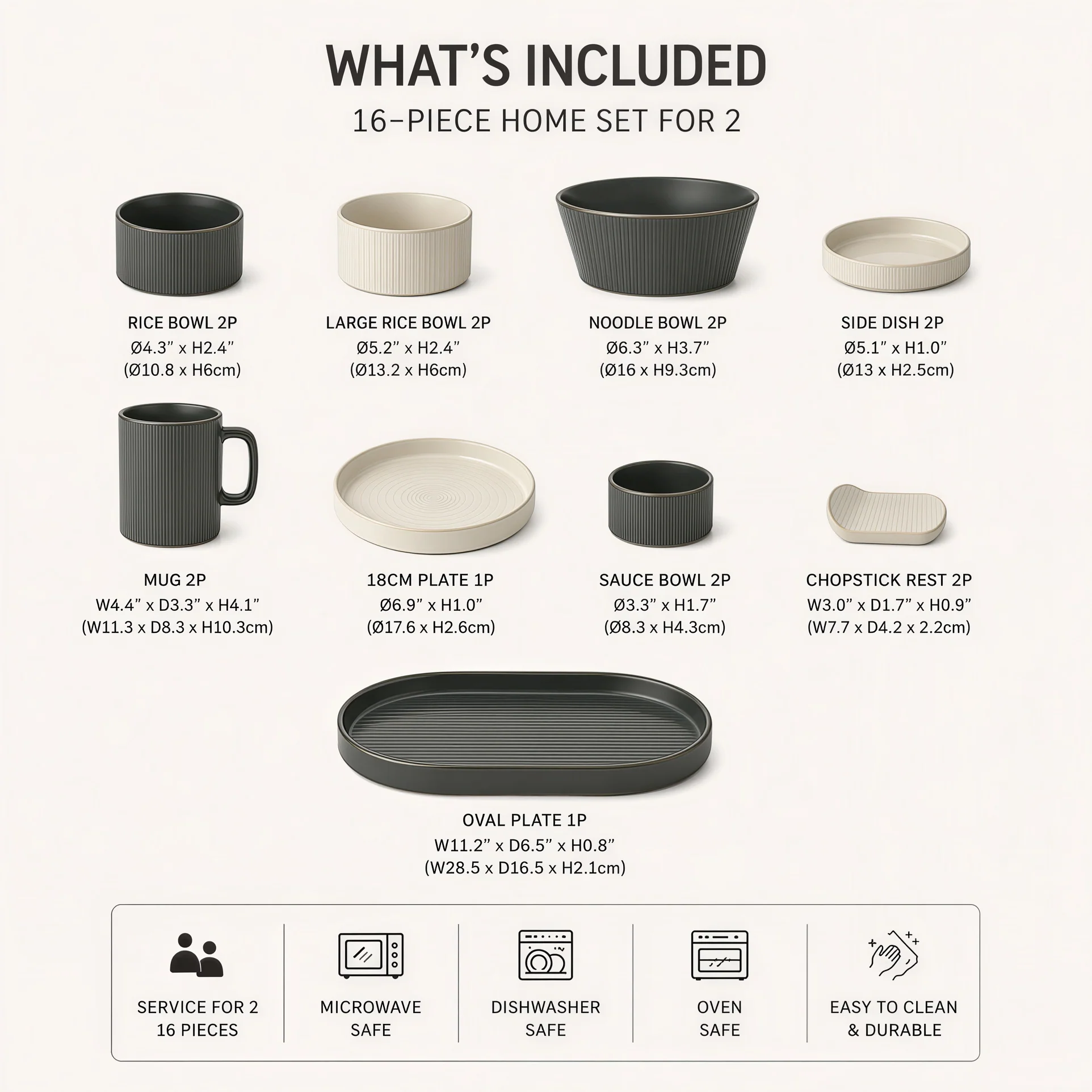 Soft Clay Korean Dining Set for 2 (16-Piece) - Image 7