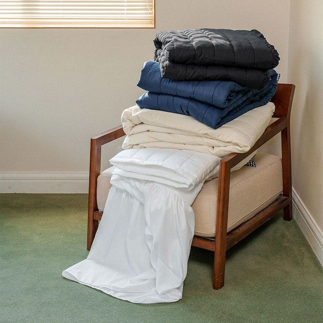 Soft Linen Touch Quilted Bed Skirt with Lace - Image 5