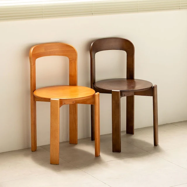 Solid Wood Curve Back Dining Chair - Image 7