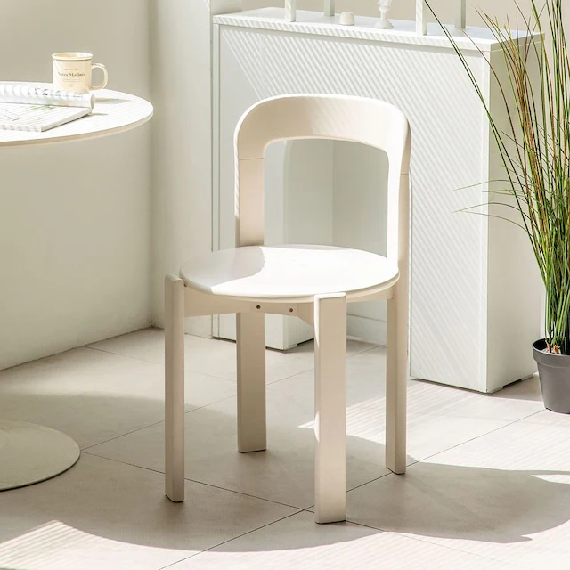 Solid Wood Curve Back Dining Chair - Image 8