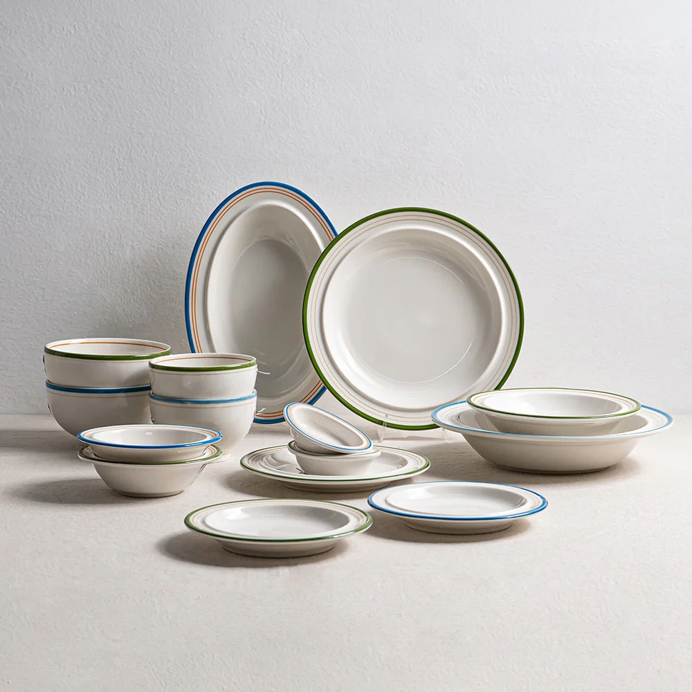 Syracuse Maple Plate and Bowl Set for 2 (15 Piece) - Image 3