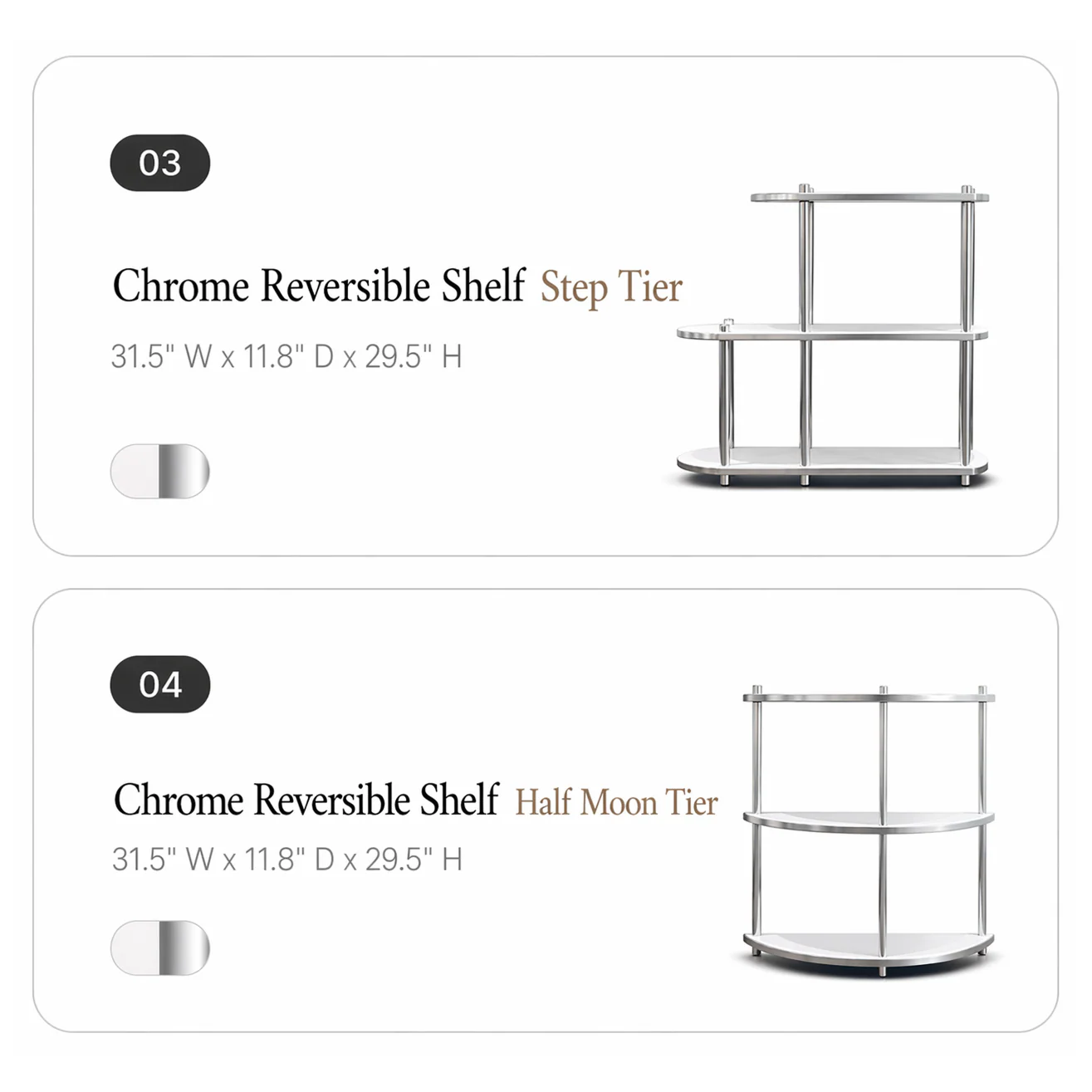 Urban Chrome Reversible Shelf - Image 8