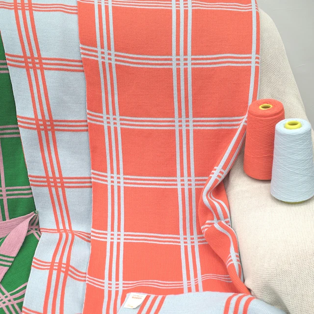 Verde Check Knit Blanket - Image 7