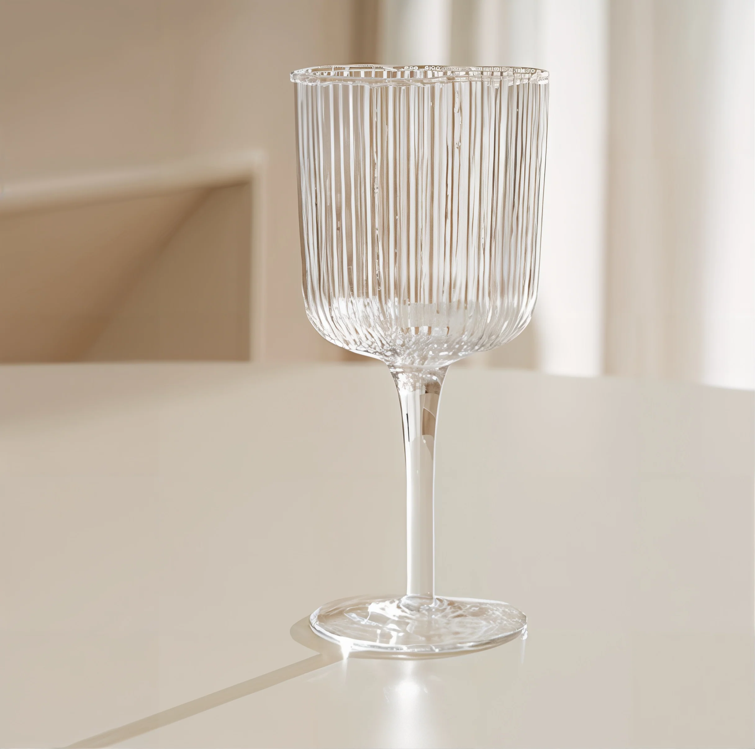 Vintage Pleated Wine Glass (Set of 4) - Image 5