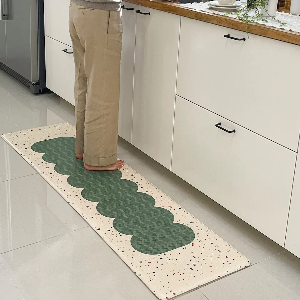 Wave Terrazzo Kitchen Cushion Mat