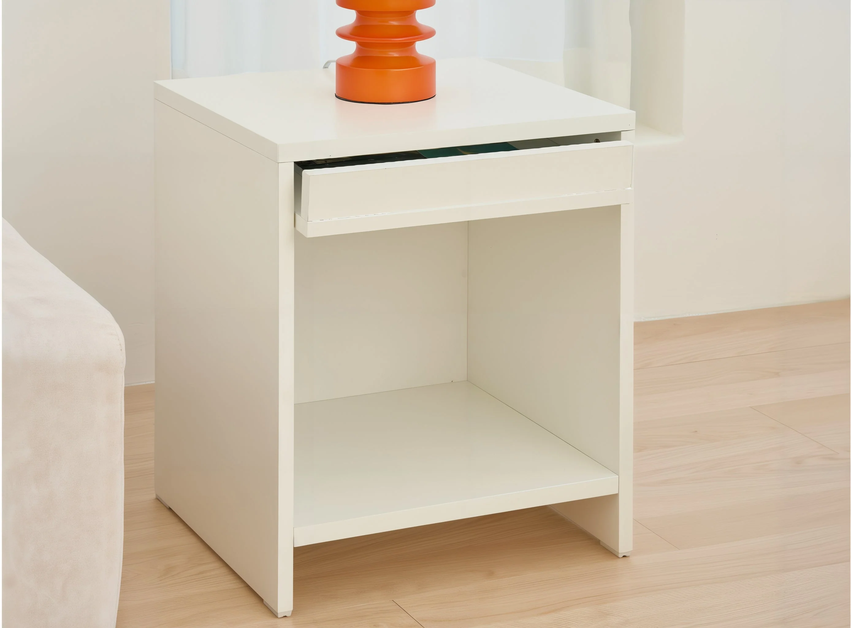 Wooden Bedside Table with Front Magazine Rack - Image 10