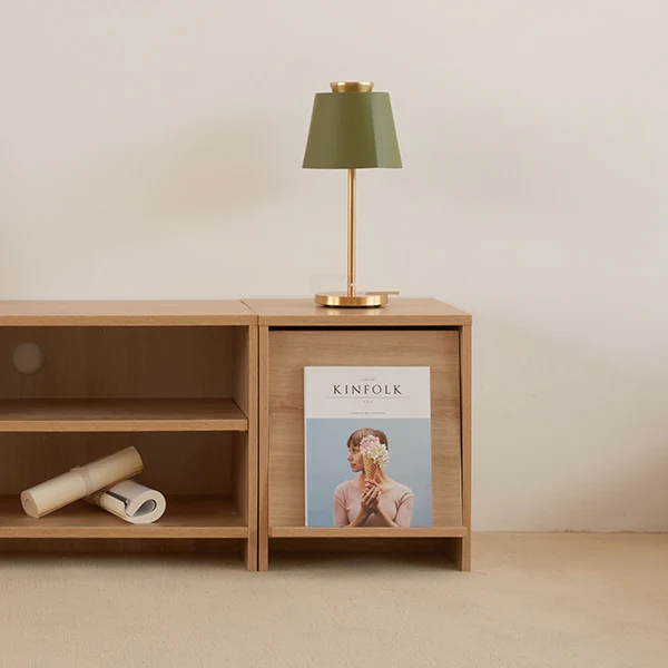 Wooden Bedside Table with Front Magazine Rack - Image 5