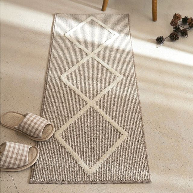 Wool Touch Diamond Sisal Look Kitchen Mat - Image 8